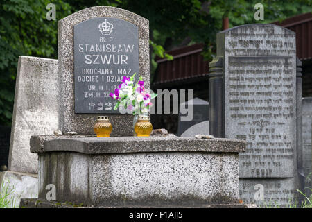 Neuer Jüdischer Friedhof, Kazimierz, Krakau, Polen Stockfoto