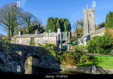 Das Dorf Altarnun am Rand des Bodmin moor in Cornwall, England, UK Stockfoto