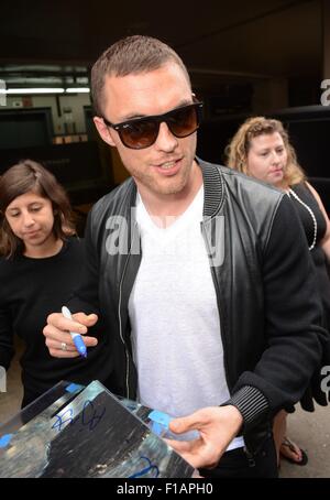 New York, NY, USA. 31. August 2015. Ed Skrein unterwegs für Promi-Schnappschüsse - Mo, New York, NY 31. August 2015. Bildnachweis: Derek Sturm/Everett Collection/Alamy Live-Nachrichten Stockfoto