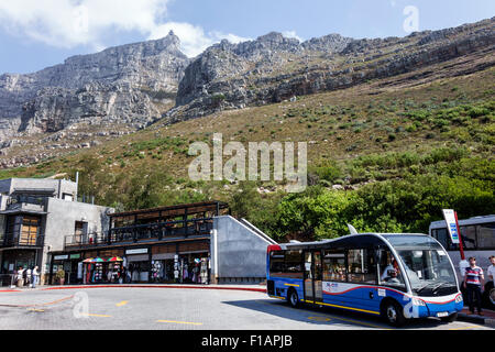 Kapstadt Südafrika, Table Mountain National Park, Tafelberg Road, Seilbahn-Seilbahn-Seilbahn, untere obere Station, MyCiTi-Bushaltestelle, Shuttle Service Stockfoto