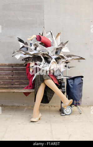 Banksy Dismaland Verblüffung Park, ein Pop-up Kunstausstellung in Oldenburg, UK, 28. August 2015 Stockfoto