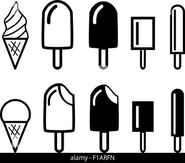 Ice Cream Icons und Symbol. Vektor-illustration Stock Vektor