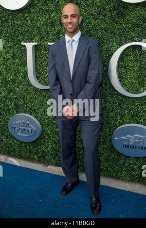 New York, NY, USA. 31. August 2015. James Blake unterwegs für Promi-Schnappschüsse - Mo, New York, NY 31. August 2015. Bildnachweis: Steven Ferdman/Everett Collection/Alamy Live-Nachrichten Stockfoto