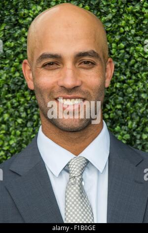New York, NY, USA. 31. August 2015. James Blake unterwegs für Promi-Schnappschüsse - Mo, New York, NY 31. August 2015. Bildnachweis: Steven Ferdman/Everett Collection/Alamy Live-Nachrichten Stockfoto