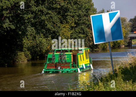 Bata-Kanal, Port Veseli Nad Moravou, Süd-Mähren, Tschechische Republik, Europa-Bata-Kanal ist einen schiffbaren Kanal am Fluss Morava Stockfoto