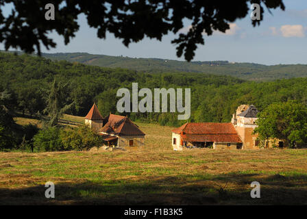 Wirtschaftsgebäude in der Nähe von Degagnac, Lot-Tal Stockfoto