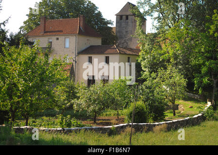 Dorf Lavercantière, Lot-Tal Stockfoto