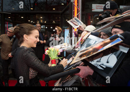 Natalie Portman, Natalie Hershlag, israelisch-amerikanische Schauspielerin, vor dem Haus der Berliner Festspiele auf der 65. Berlinale Stockfoto