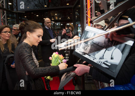 Natalie Portman, Natalie Hershlag, israelisch-amerikanische Schauspielerin, vor dem Haus der Berliner Festspiele auf der 65. Berlinale Stockfoto