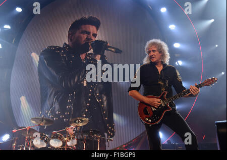 Berlin, Deutschland, Konzert, Königin + Adam Lambert in der O2 World Stockfoto