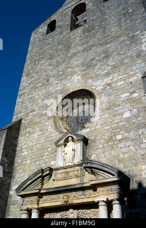 Eglise Notre-Dame de L'Assomption, Domme, Dordogne, Stockfoto