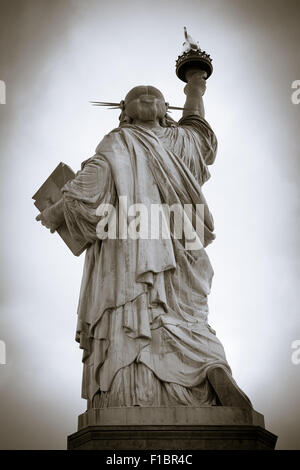 Freiheitsstatue Liberty Rückansicht Stockfoto