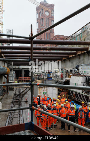 Berlin, Deutschland, U5-Tunnelbaustelle Stockfoto