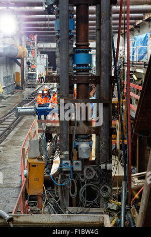Berlin, Deutschland, U5-Tunnelbaustelle Stockfoto