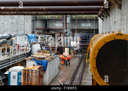 Berlin, Deutschland, U5-Tunnelbaustelle Stockfoto
