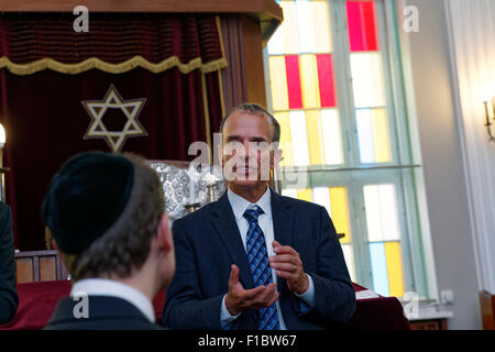 Berlin, Deutschland, Michael Mueller, SPD, Bürgermeister sowie Rabbi Daniel Alter Stockfoto