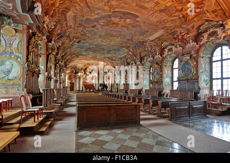 herrliche Dekoration der Aula Leopoldina, Innenansicht der Universität Breslau, Polen Stockfoto