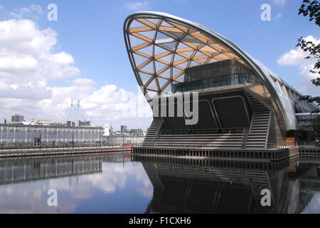 Crossrail Ort neue Freizeit- und Retail Development bei Canary Wharf London 2015 Stockfoto