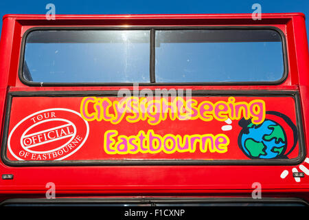 Eastbourne Stadt Sightseeing-Bus, Eastbourne, East Sussex, England Stockfoto