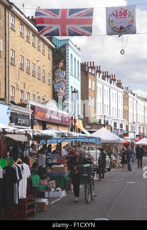 Portobello Road Market Notting Hill London August 2015 Stockfoto