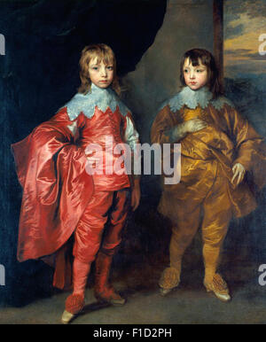 Anthony Van Dyck - George Villiers, 2. Duke of Buckingham und Lord Francis Villiers Stockfoto