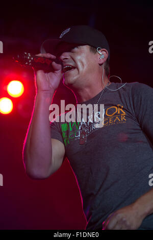 LINCOLN, CA - 29 August: Führt Brad Arnold von 3 Doors Down im Thunder Valley Casino Resort in in Lincoln, Kalifornien auf Augus Stockfoto