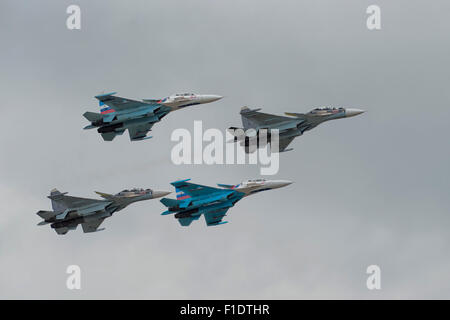 Russische Falken während der Flugschau MAKS 2015 in Moskau, Russland Stockfoto