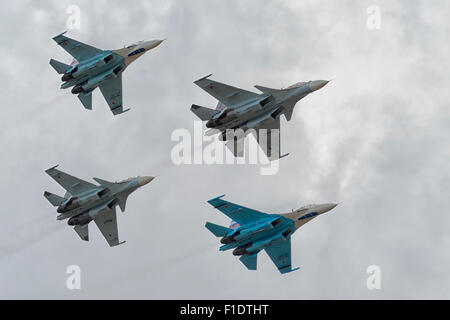 Russische Falken während der Flugschau MAKS 2015 in Moskau, Russland Stockfoto