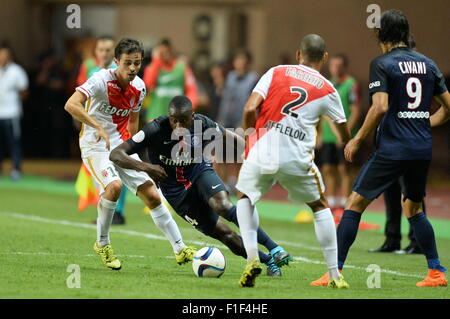 Monaco, Frankreich. 30. August 2015. Französischen Liga 1 Fußball. Monaco im Vergleich zu Paris Saint-Germain. Blaise Matuidi (Psg) © Action Plus Sport/Alamy Live News Stockfoto