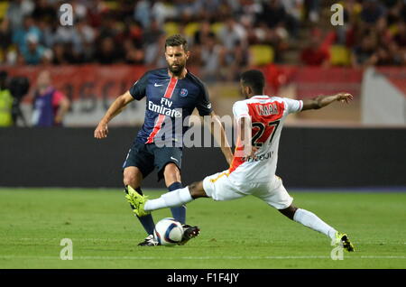 Monaco, Frankreich. 30. August 2015. Französischen Liga 1 Fußball. Monaco im Vergleich zu Paris Saint-Germain. Thiago Motta (Psg) © Action Plus Sport/Alamy Live News Stockfoto