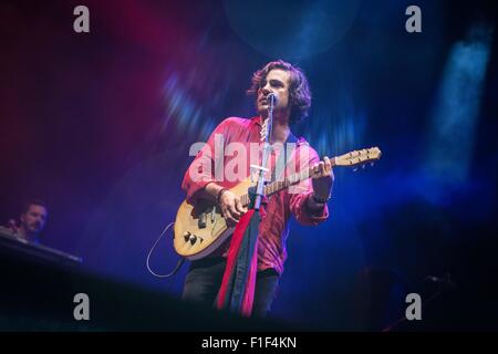 Mailand, Italien. 1. September 2015. Jack Savoretti führt an Estathé Markt Sound in Mailand, Italien: Roberto Finizio / alamy Leben Nachrichten Stockfoto