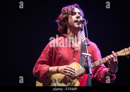 Mailand, Italien. 1. September 2015. Jack Savoretti führt an Estathé Markt Sound in Mailand, Italien: Roberto Finizio / alamy Leben Nachrichten Stockfoto