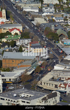 Ponsonby Road, Ponsonby, Auckland, Nordinsel, Neuseeland - Antenne Stockfoto