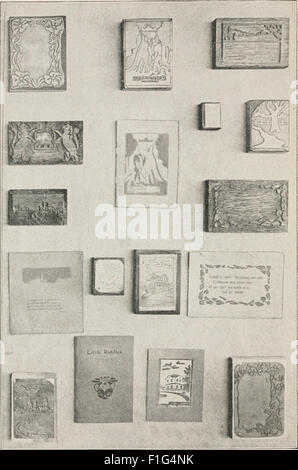 Dieser Leitfaden für 1914 bietet praktische Ratschläge zu Druck- und Buchbindertechniken, die an Schulen und Bildungseinrichtungen zum Unterrichten und Aufbewahren von gedruckten Materialien gerichtet sind. Stockfoto