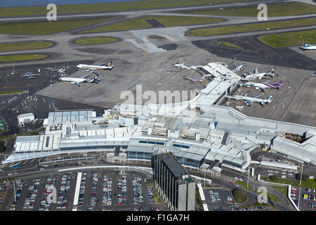 Auckland International Airport, Terminal, North Island, Neuseeland - Antenne Stockfoto