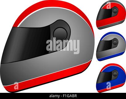Helm auf einem weißen Hintergrund. Vektor-Illustration. Stock Vektor