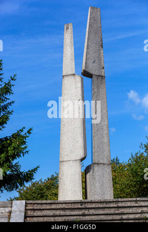 Ort der letzten Schlacht von WW2 in Europa zwischen der Roten Armee und Armee SS. Milin bei Slivice. Denkmal. Am 11. Und 12. Mai 1945. Slivice, Tschechische Republik Stockfoto