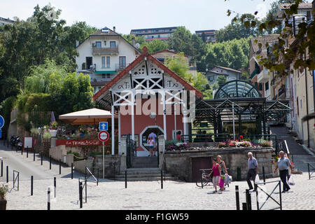 Thonon-Les-Bains Standseilbahn Stockfoto