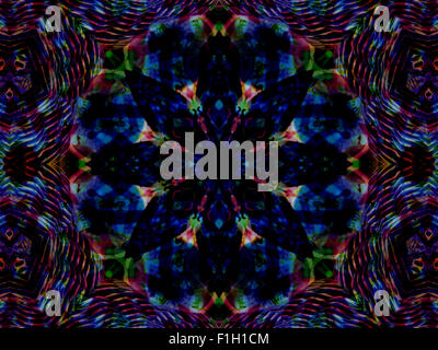 Bunte nahtlose Mandala Design Abstrakt Kaleidoskop-Hintergrund Stockfoto