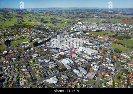 City Stadt Centre, South Auckland, Nordinsel, Neuseeland - Antenne Stockfoto