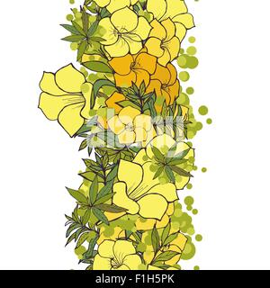 nahtlose Hintergrund gelb exotische Blumen Stock Vektor