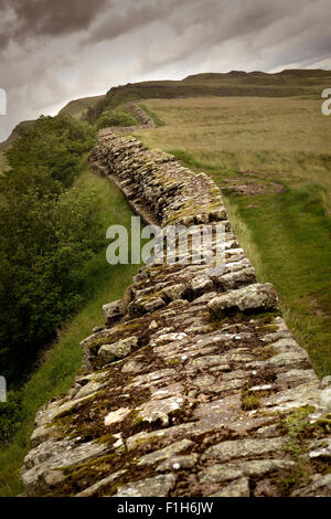 Hadrian Wand an Cawfields Stockfoto