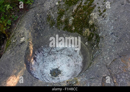 Schlagloch in Grundgestein, Askola Finnland Stockfoto