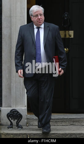 London, UK, 14. Juli 2015: Patrick McLoughlin gesehen in der Downing Street in London Stockfoto