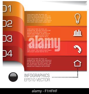 Modernen Infografik Banner Hintergrund Illustration für Web oder Print Stock Vektor