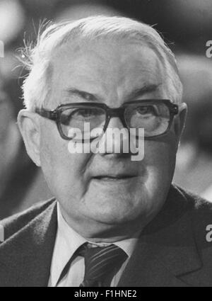 Ehemalige britische Premierminister James Callaghan Lord Callaghan MP. 1984-Bild. Stockfoto