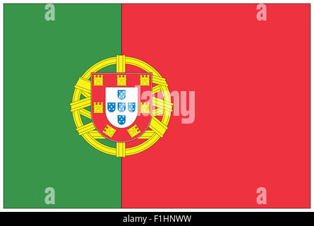 Fahne: Portugal / Flagge: Portugal. Stockfoto