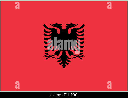 Fahne: Albanien / Flagge: Albanien. Stockfoto