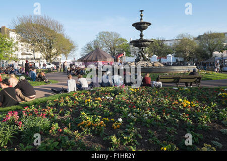 Brighton Festival in Steine Gärten Stockfoto