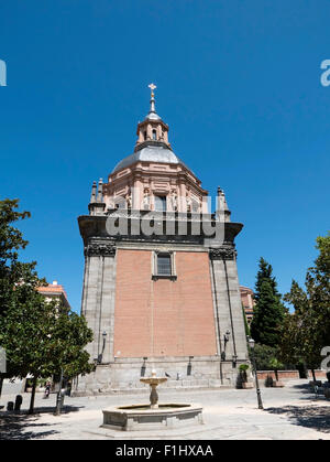 Echte Iglesia De San Andres, Madrid, Gemeinschaft von Madrid, Spanien. Stockfoto